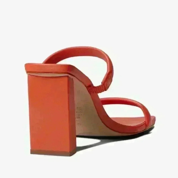 NWT SCHUTZ Ully Nappa Leather Double Straps Heeled Sandal - Picture 6 of 16